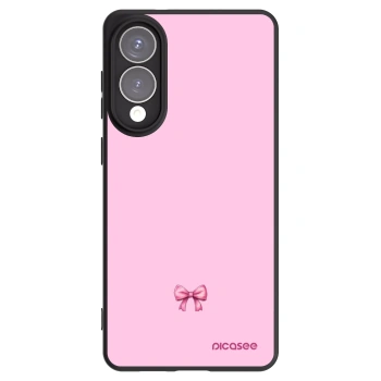 Picasee Samsung Galaxy S25 Edge 5G Hülle - Schwarzes Silikon - Blush bow