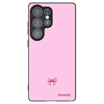 Picasee Samsung Galaxy S25 Ultra 5G Hülle - Schwarzes Silikon - Blush bow