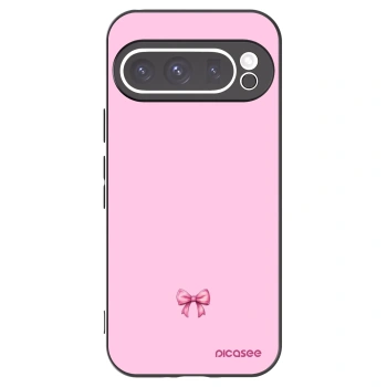 Picasee Google Pixel 9 Pro Hülle - Schwarzes Silikon - Blush bow