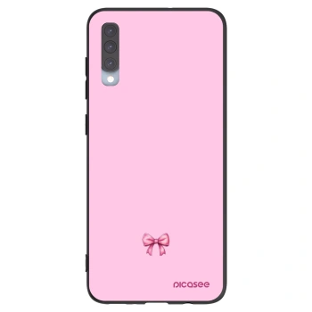 Picasee Samsung Galaxy A70 A705F Hülle - Schwarzes Silikon - Blush bow