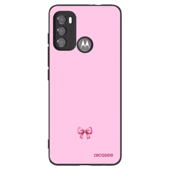 Picasee Motorola Edge 60 5G Hülle - Schwarzes Silikon - Blush bow