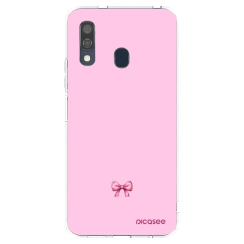 Picasee Samsung Galaxy A40 A405F Hülle - Transparentes Silikon - Blush bow