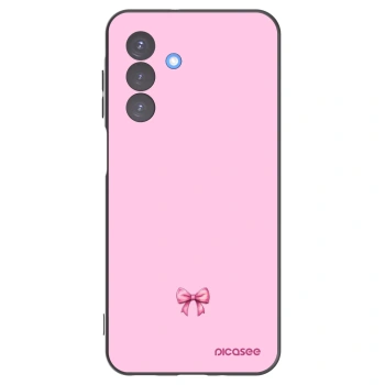 Picasee Samsung Galaxy A17 5G Hülle - Schwarzes Silikon - Blush bow
