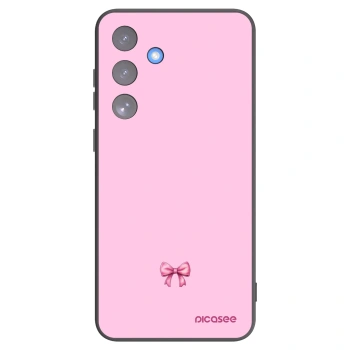 Picasee Samsung Galaxy S25 FE 5G Hülle - Schwarzes Silikon - Blush bow