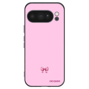 Picasee Google Pixel 10 Pro Hülle - Schwarzes Silikon - Blush bow