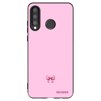 Picasee Huawei P30 Lite Hülle - Schwarzes Silikon - Blush bow