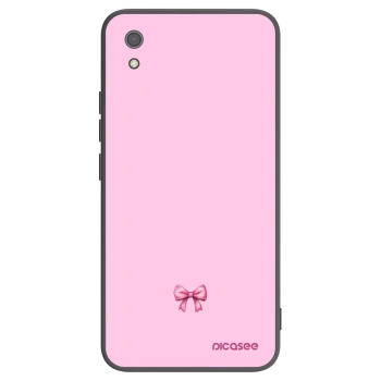 Picasee Xiaomi Redmi 7A Hülle - Schwarzes Silikon - Blush bow