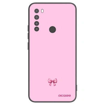 Picasee Xiaomi Redmi Note 8 Hülle - Schwarzes Silikon - Blush bow