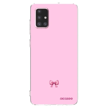 Picasee Samsung Galaxy A71 A715F Hülle - Transparentes Silikon - Blush bow