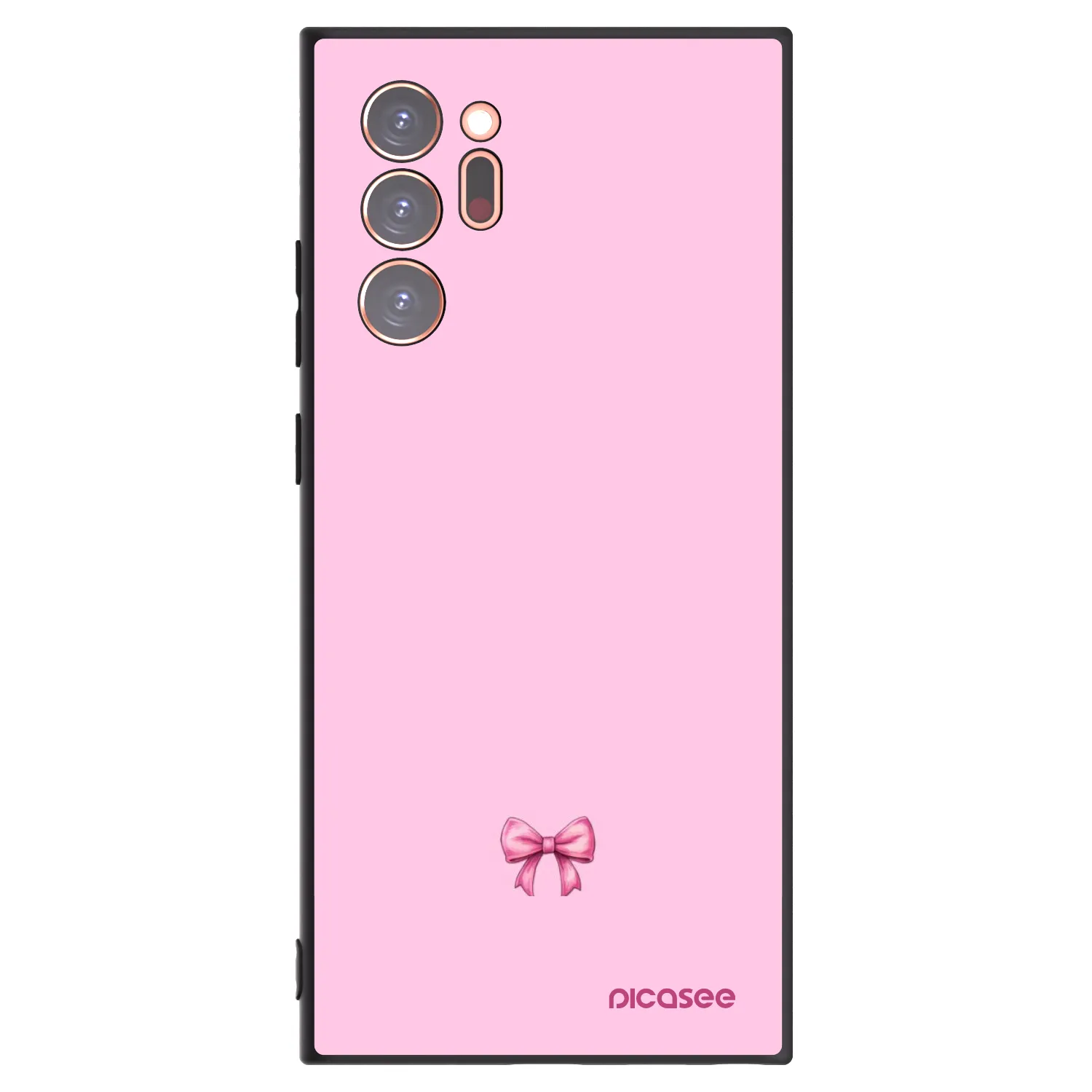 Picasee Samsung Galaxy Note 20 Ultra Hülle - Schwarzes Silikon - Blush bow