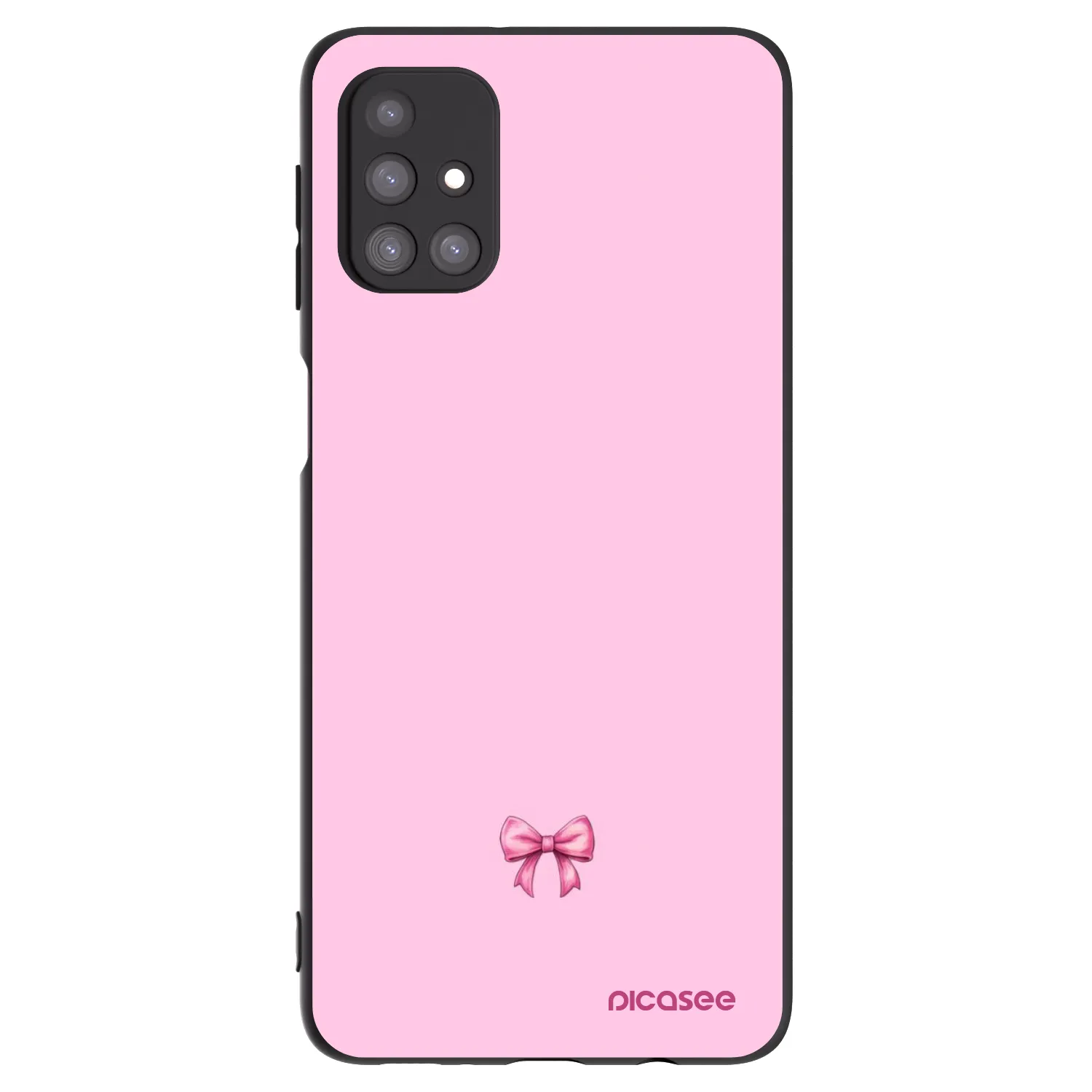 Picasee Samsung Galaxy M31s Hülle - Schwarzes Silikon - Blush bow