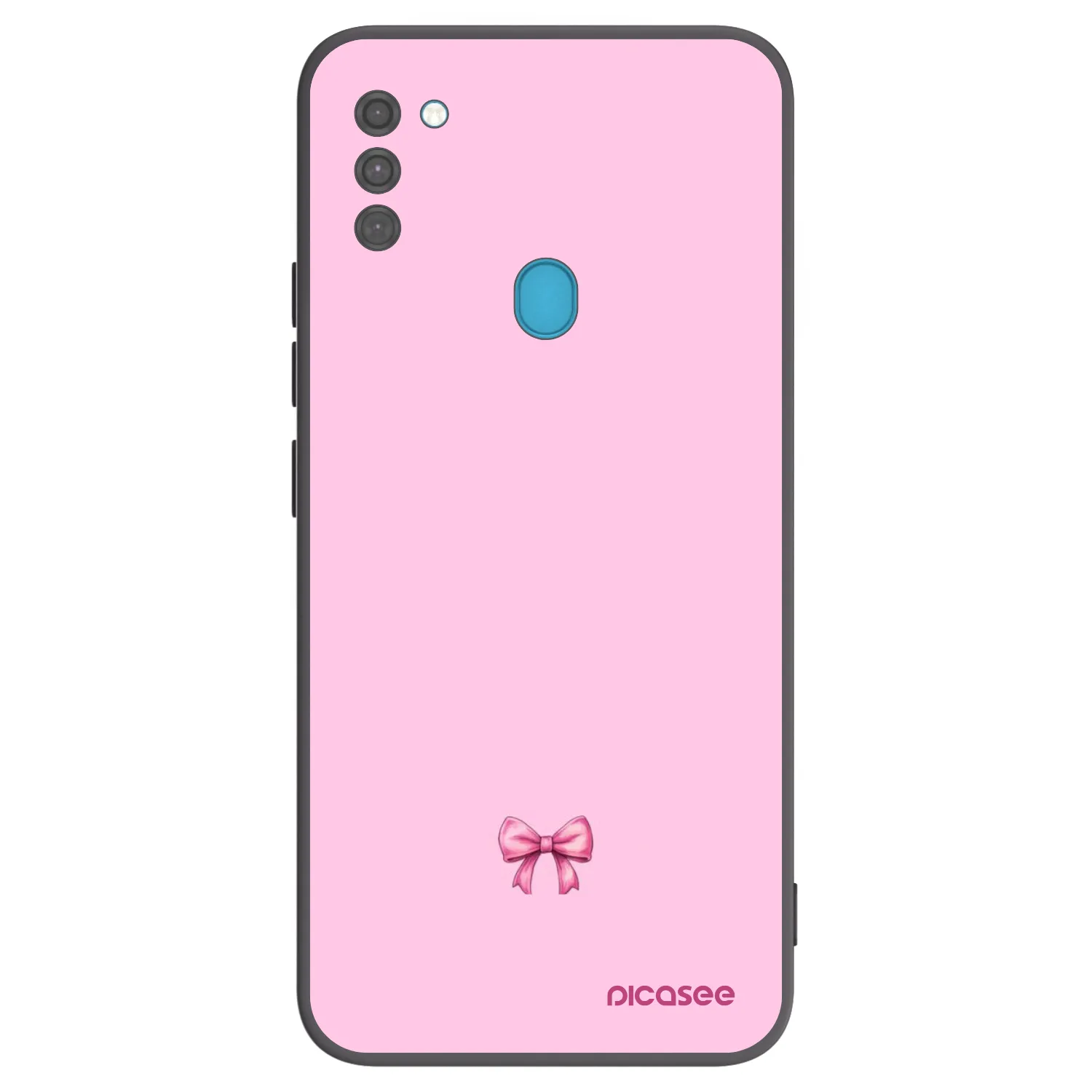 Picasee Samsung Galaxy M11 Hülle - Schwarzes Silikon - Blush bow