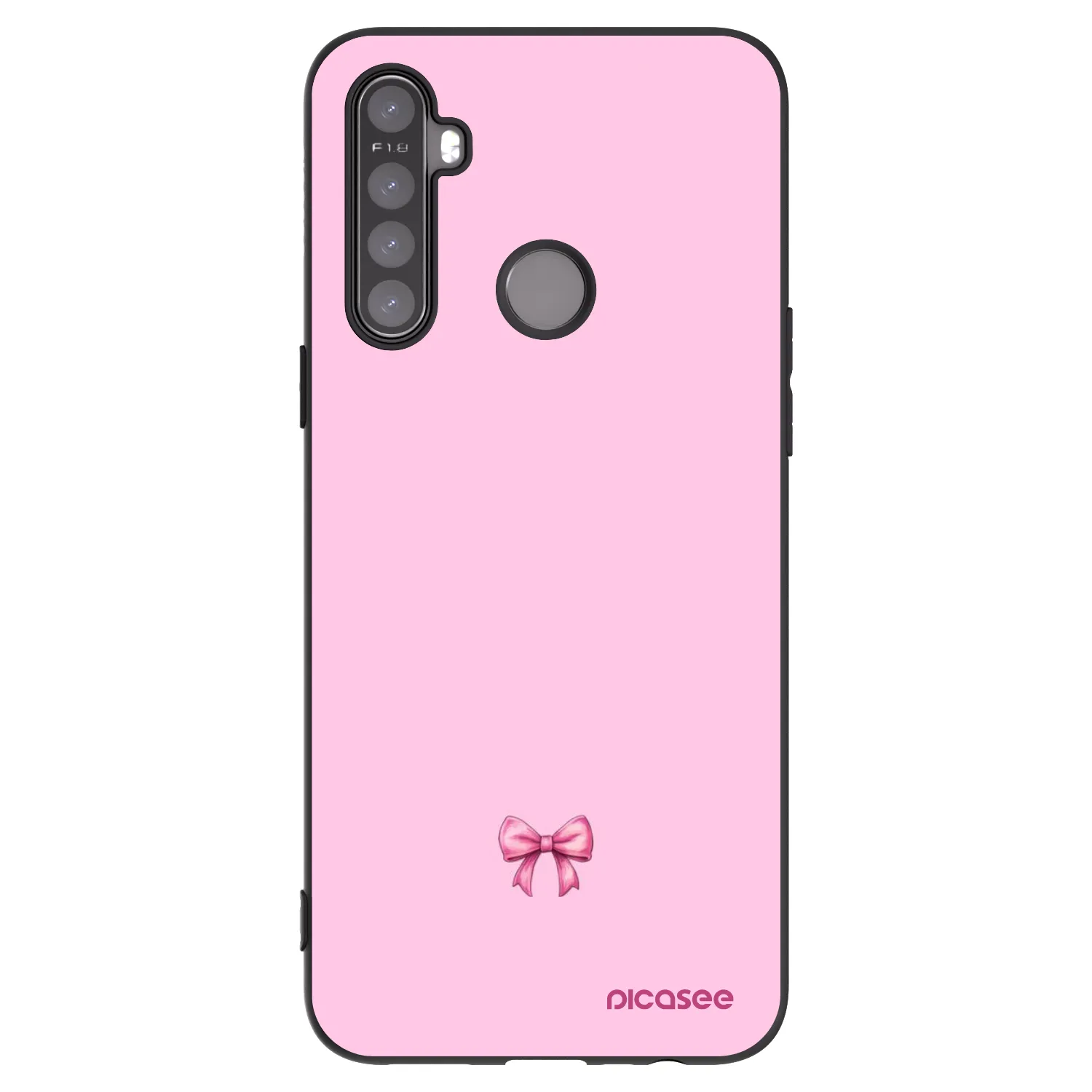Picasee Realme 6i Hülle - Schwarzes Silikon - Blush bow