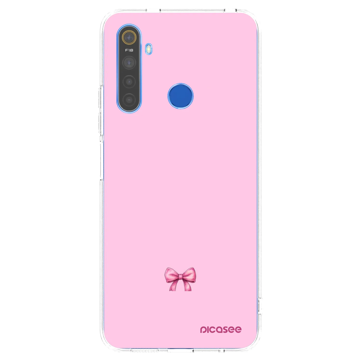 Picasee Realme 5 Hülle - Transparentes Silikon - Blush bow