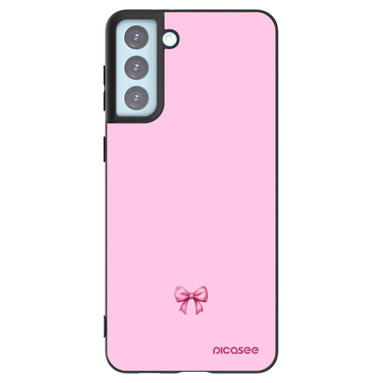 Picasee Samsung Galaxy S21+ 5G G996F Hülle - Schwarzes Silikon - Blush bow