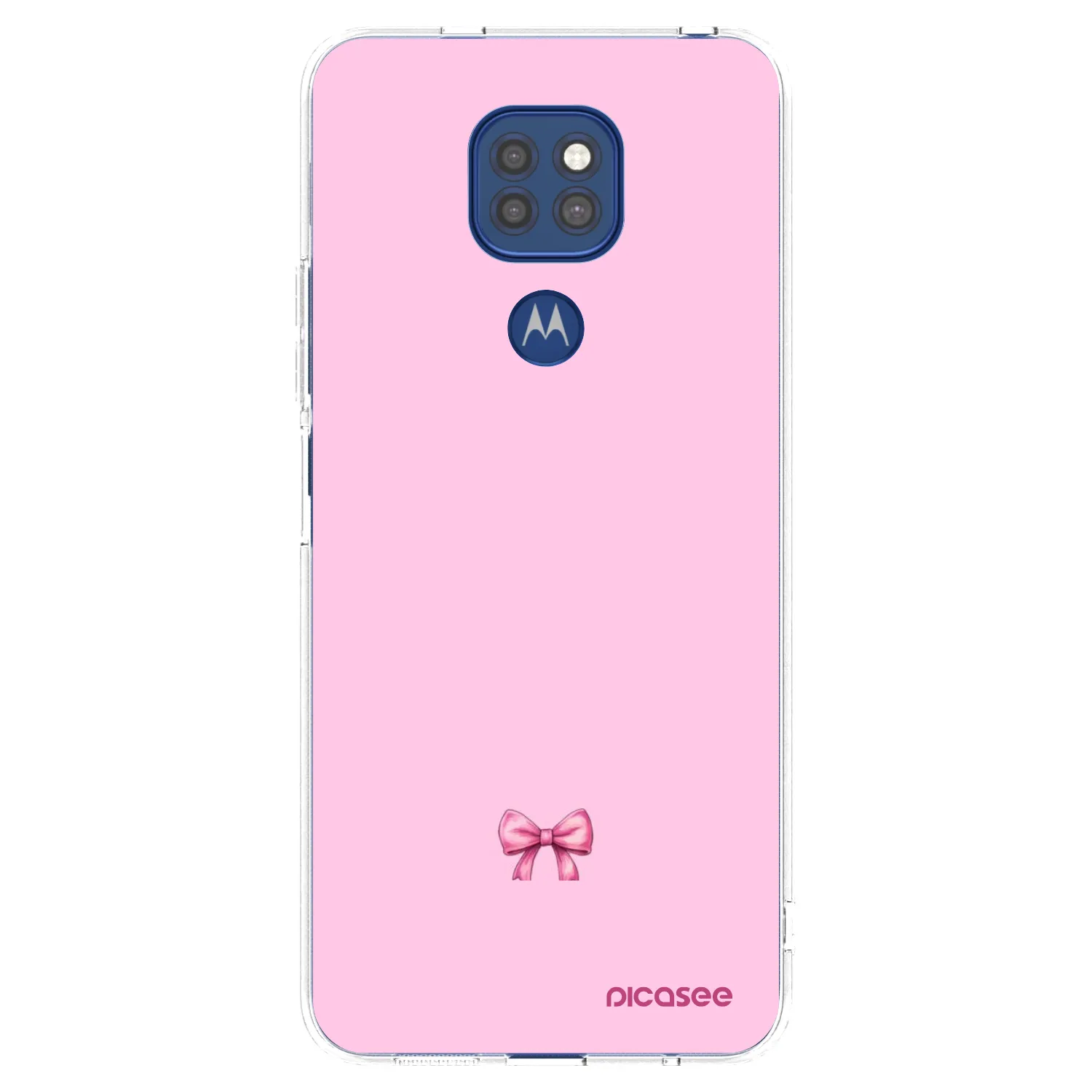 Picasee Motorola Moto G9 Play Hülle - Transparentes Silikon - Blush bow