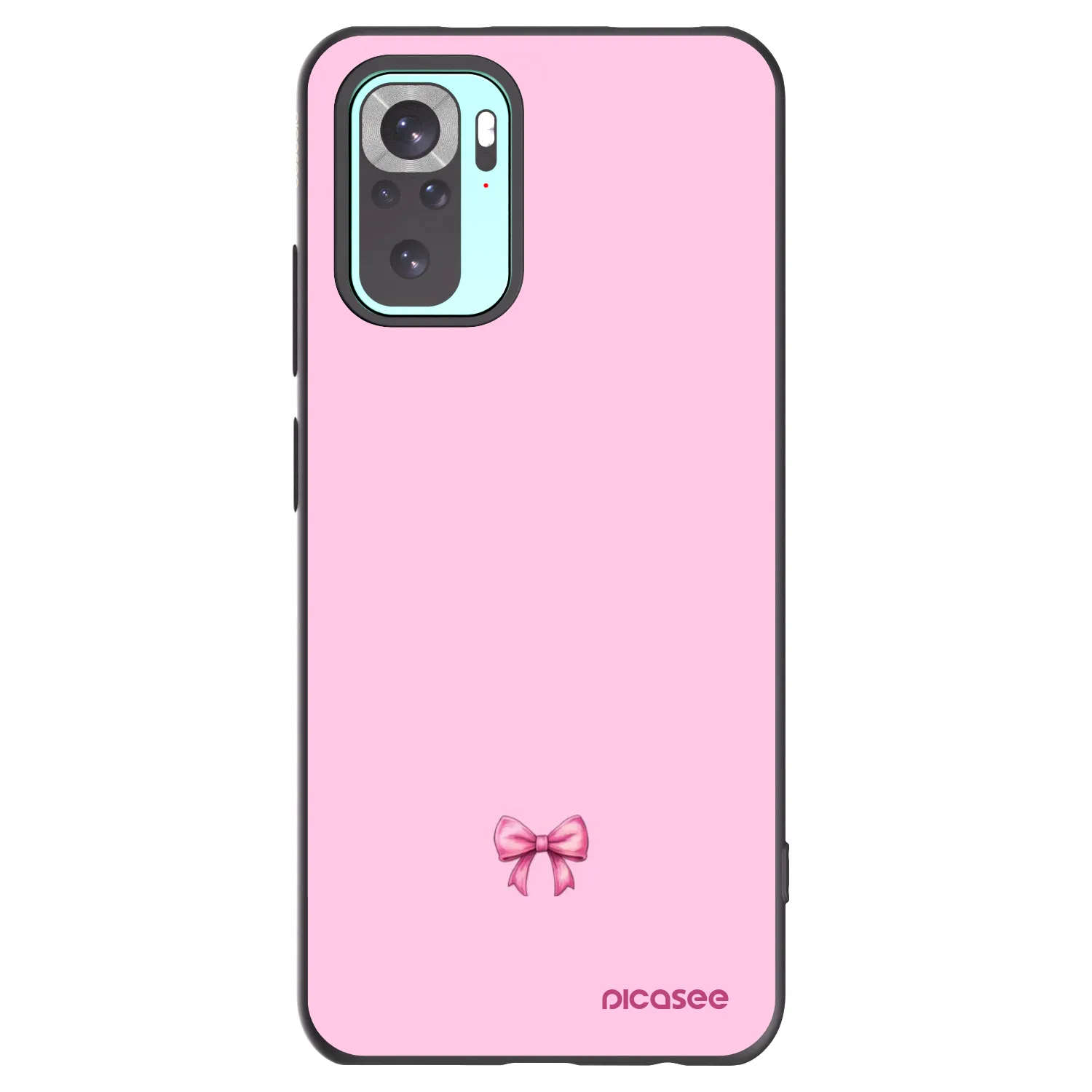 Picasee Xiaomi Redmi Note 10 Pro Hülle - Schwarzes Silikon - Blush bow
