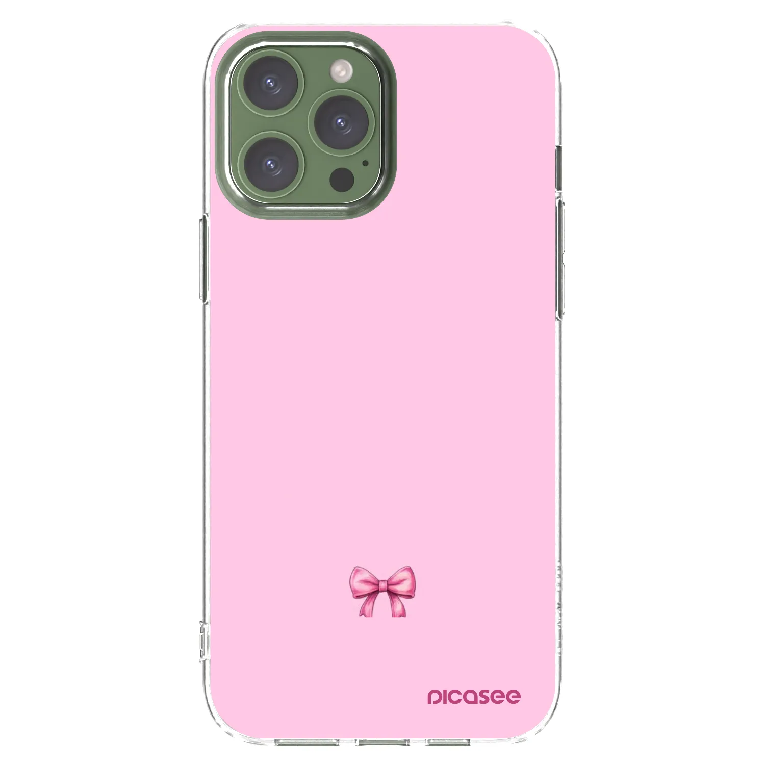Picasee Apple iPhone 13 Pro Max Hülle - Transparentes Silikon - Blush bow