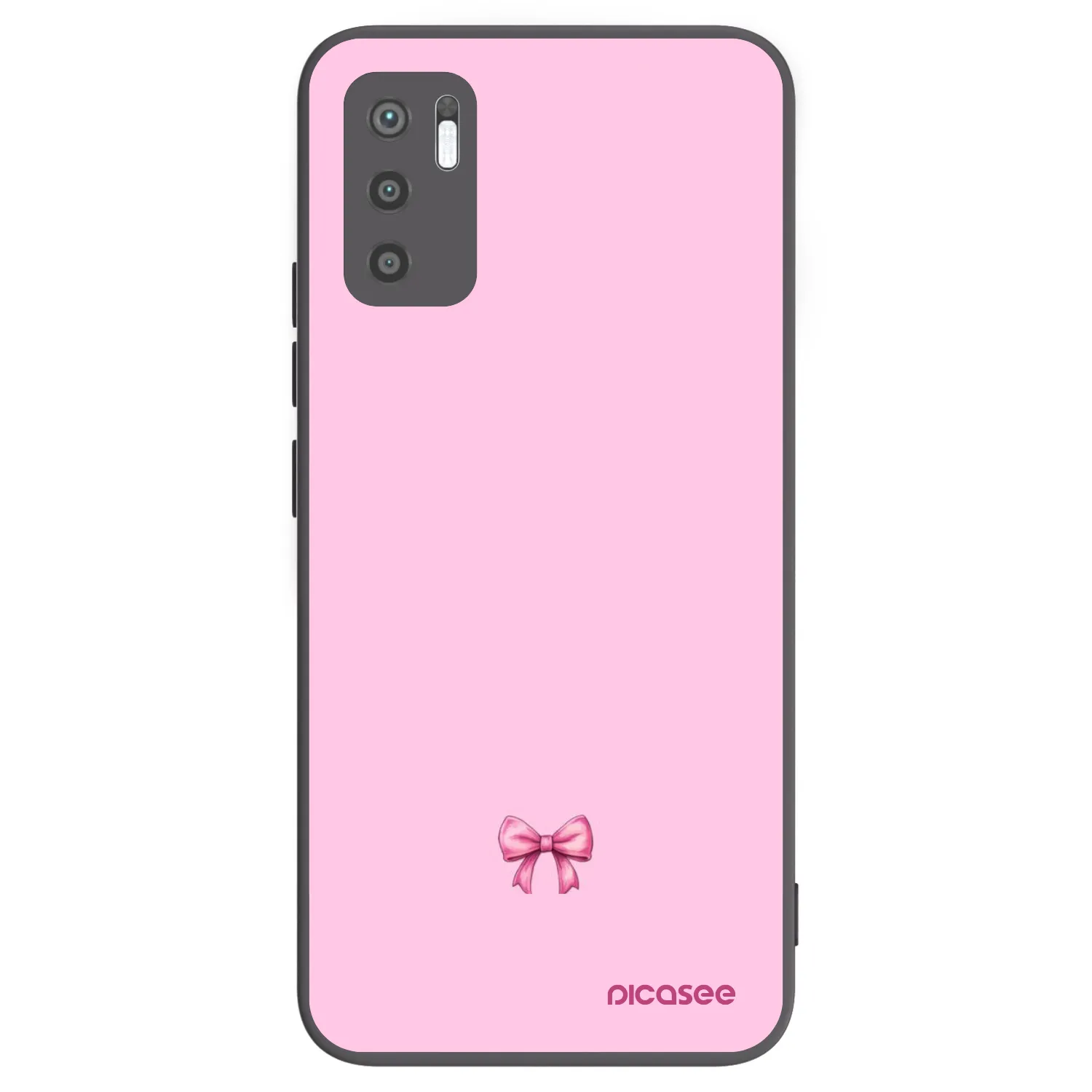 Picasee Xiaomi Redmi Note 10 5G Hülle - Schwarzes Silikon - Blush bow