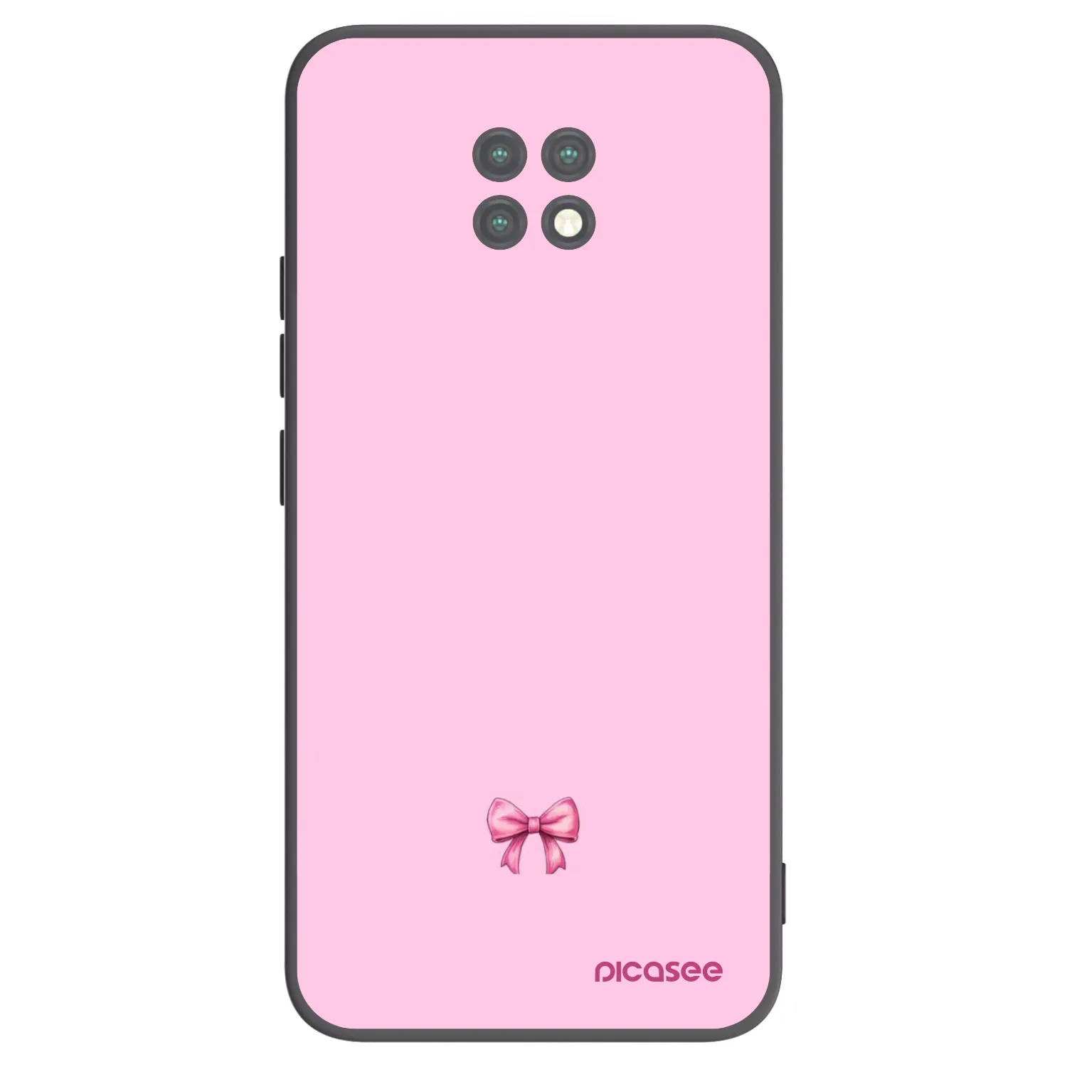 Picasee Xiaomi Redmi Note 9T Hülle - Schwarzes Silikon - Blush bow