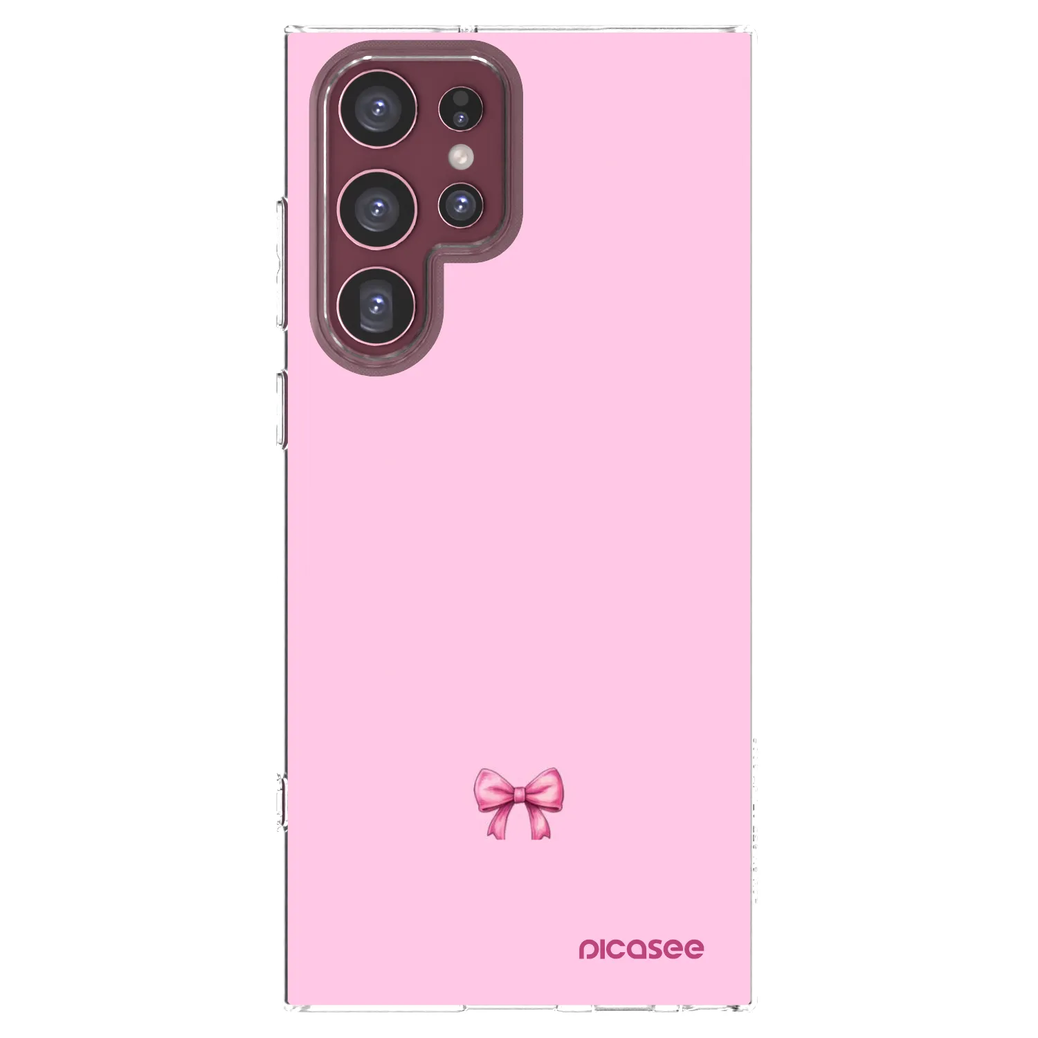 Picasee Samsung Galaxy S22 Ultra 5G Hülle - Transparentes Silikon - Blush bow