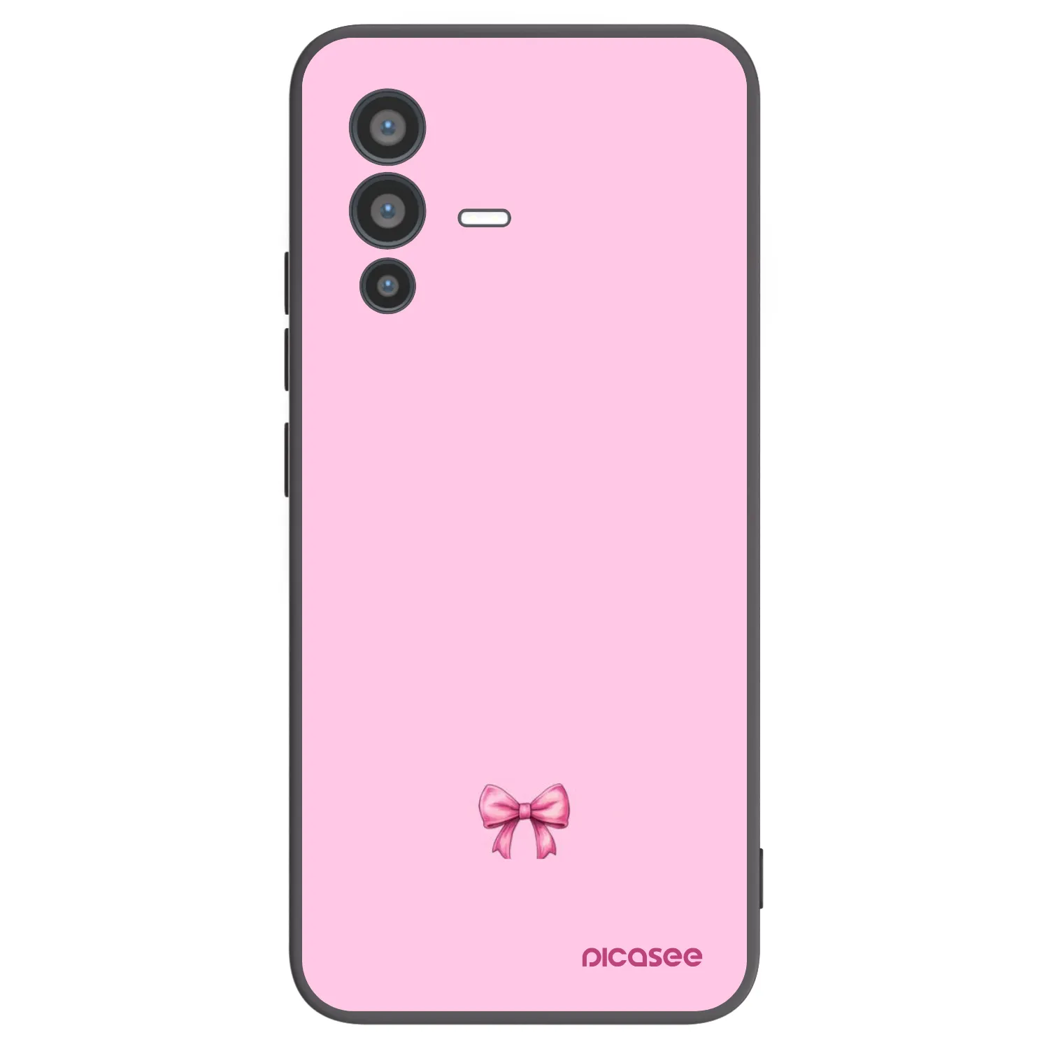 Picasee Vivo V23 5G Hülle - Schwarzes Silikon - Blush bow