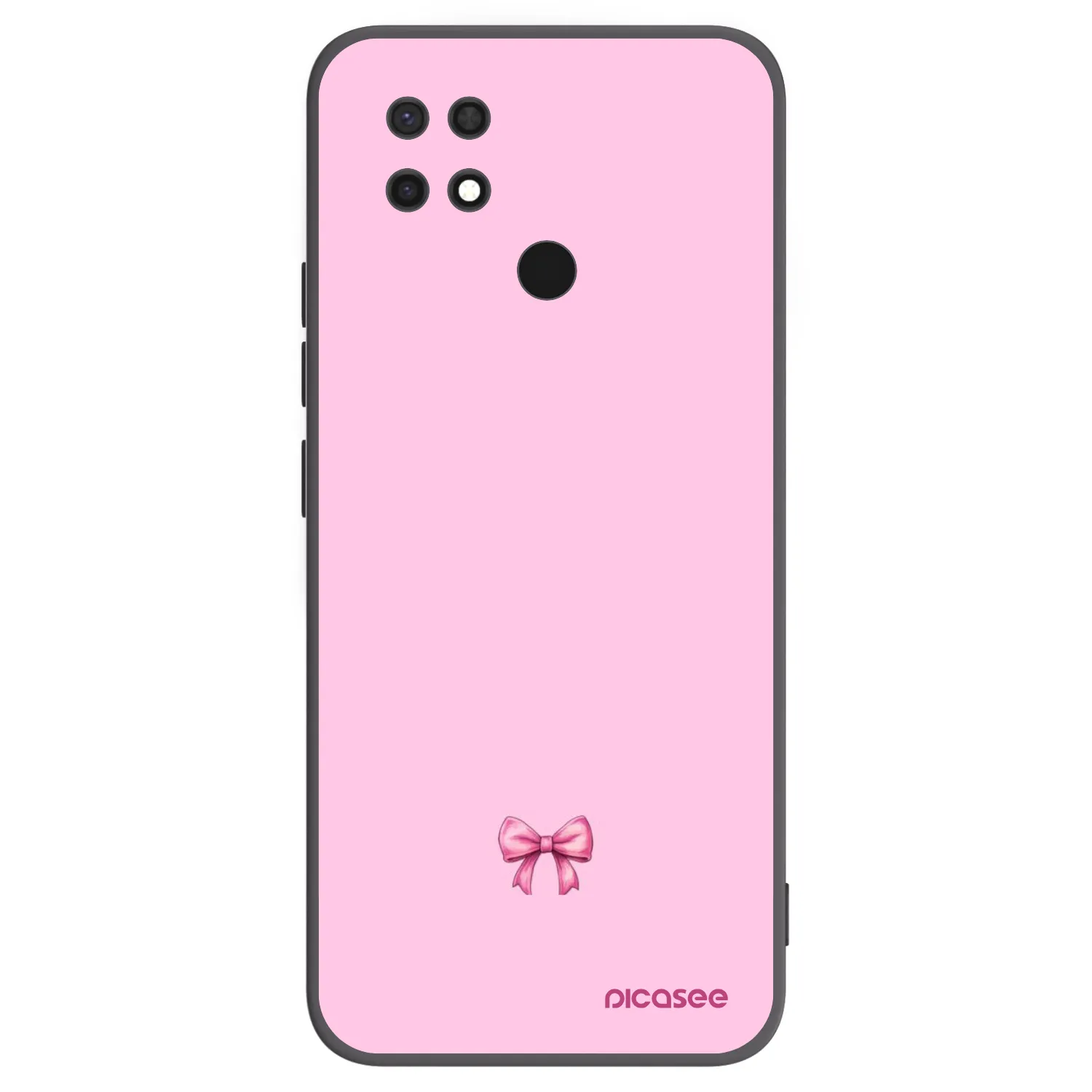 Picasee Xiaomi Redmi 10C Hülle - Schwarzes Silikon - Blush bow