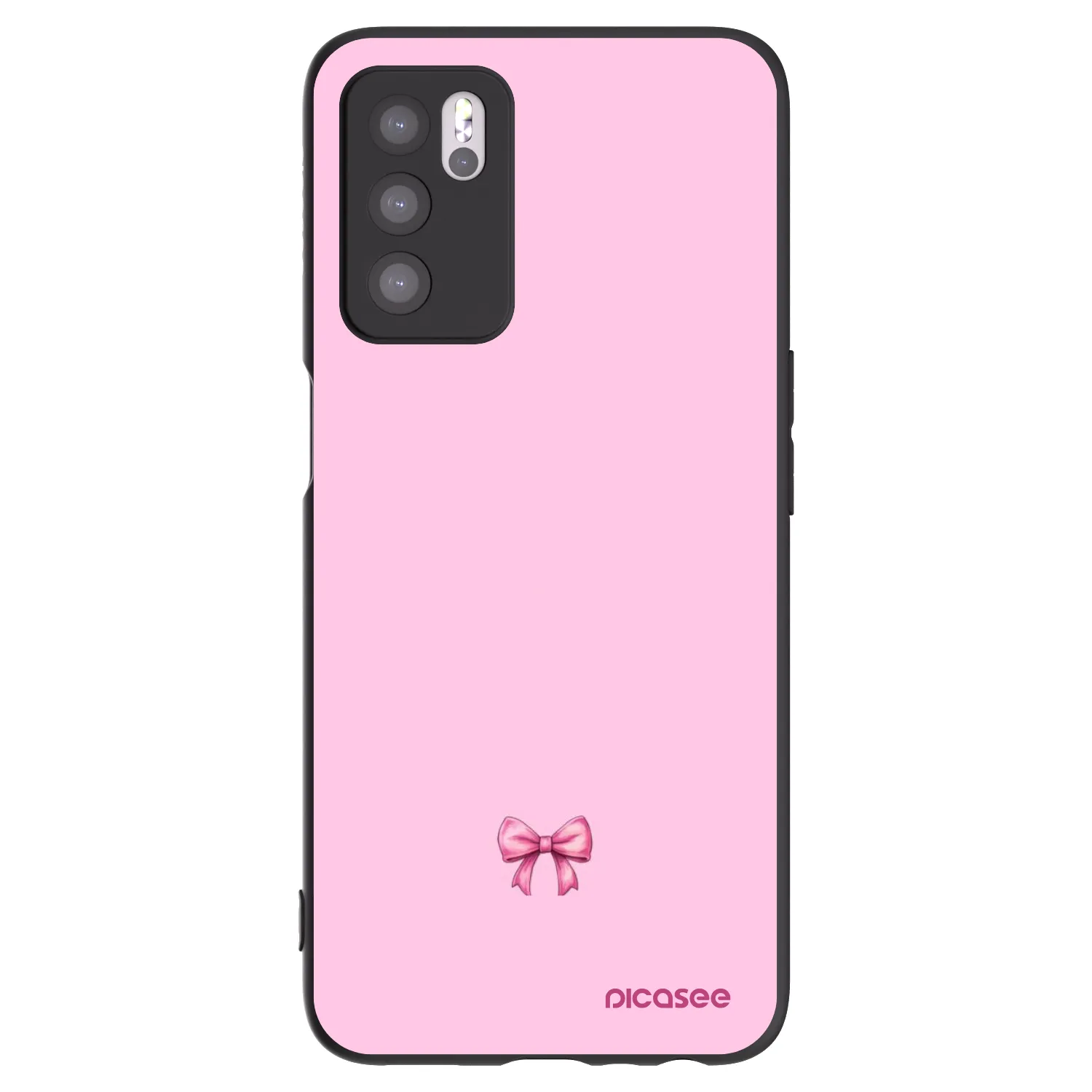 Picasee OPPO A16 Hülle - Schwarzes Silikon - Blush bow