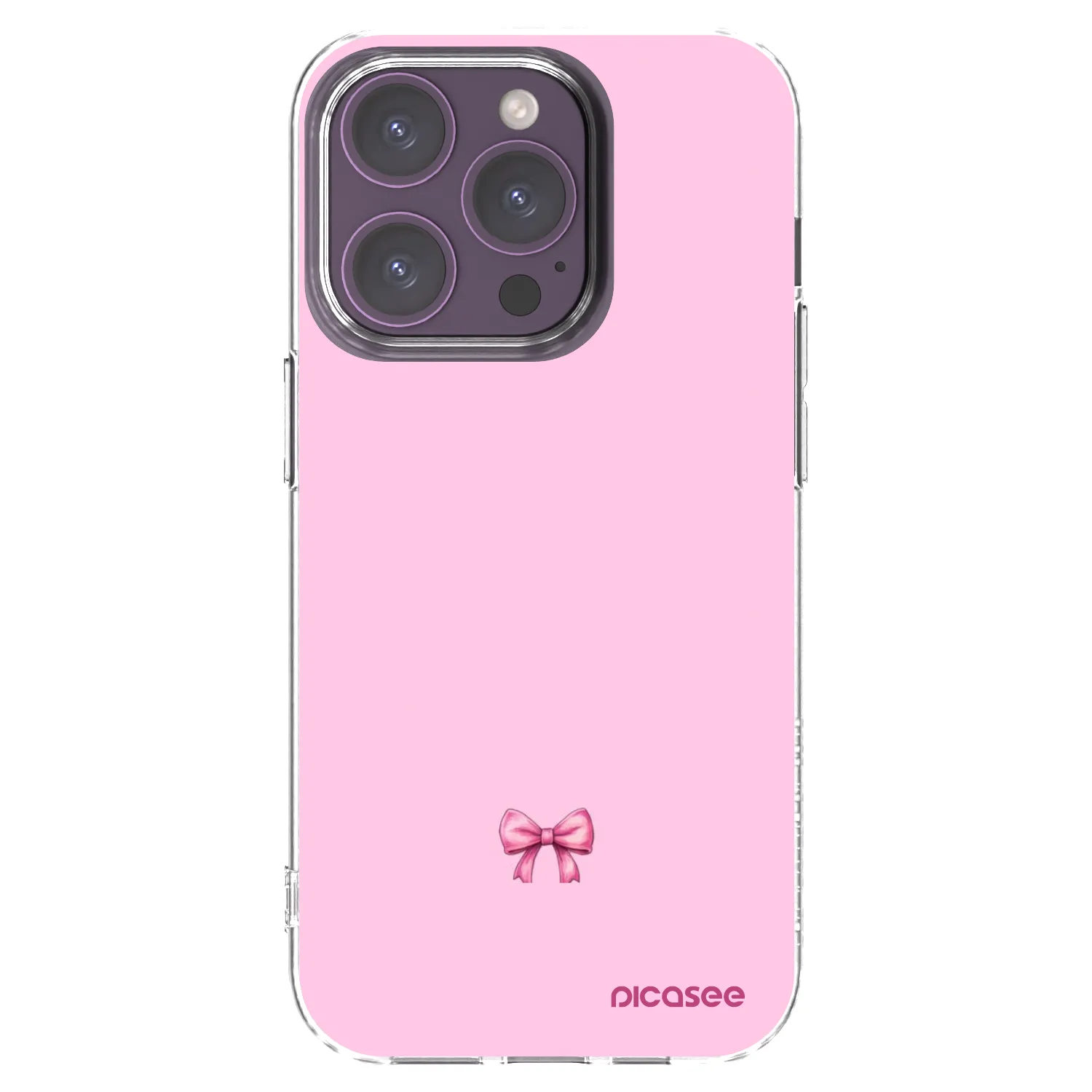 Picasee Apple iPhone 14 Pro Hülle - Transparentes Silikon - Blush bow