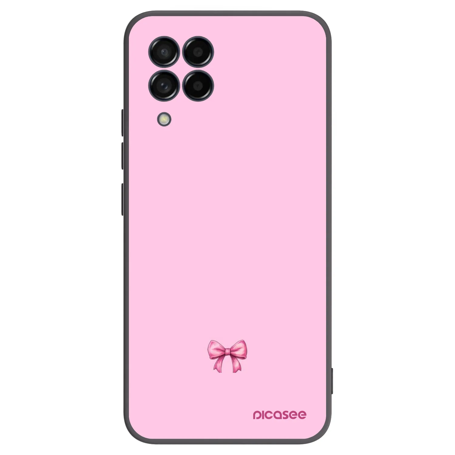 Picasee Samsung Galaxy M53 5G Hülle - Schwarzes Silikon - Blush bow
