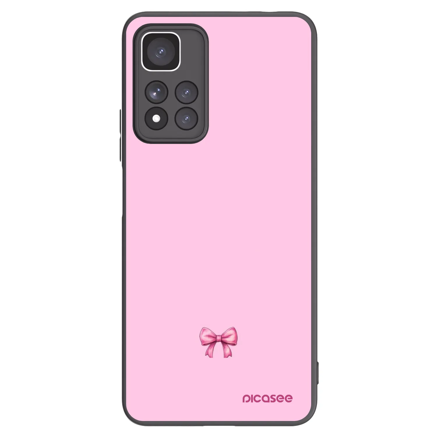 Picasee Xiaomi Redmi Note 11 Pro+ 5G Hülle - Schwarzes Silikon - Blush bow