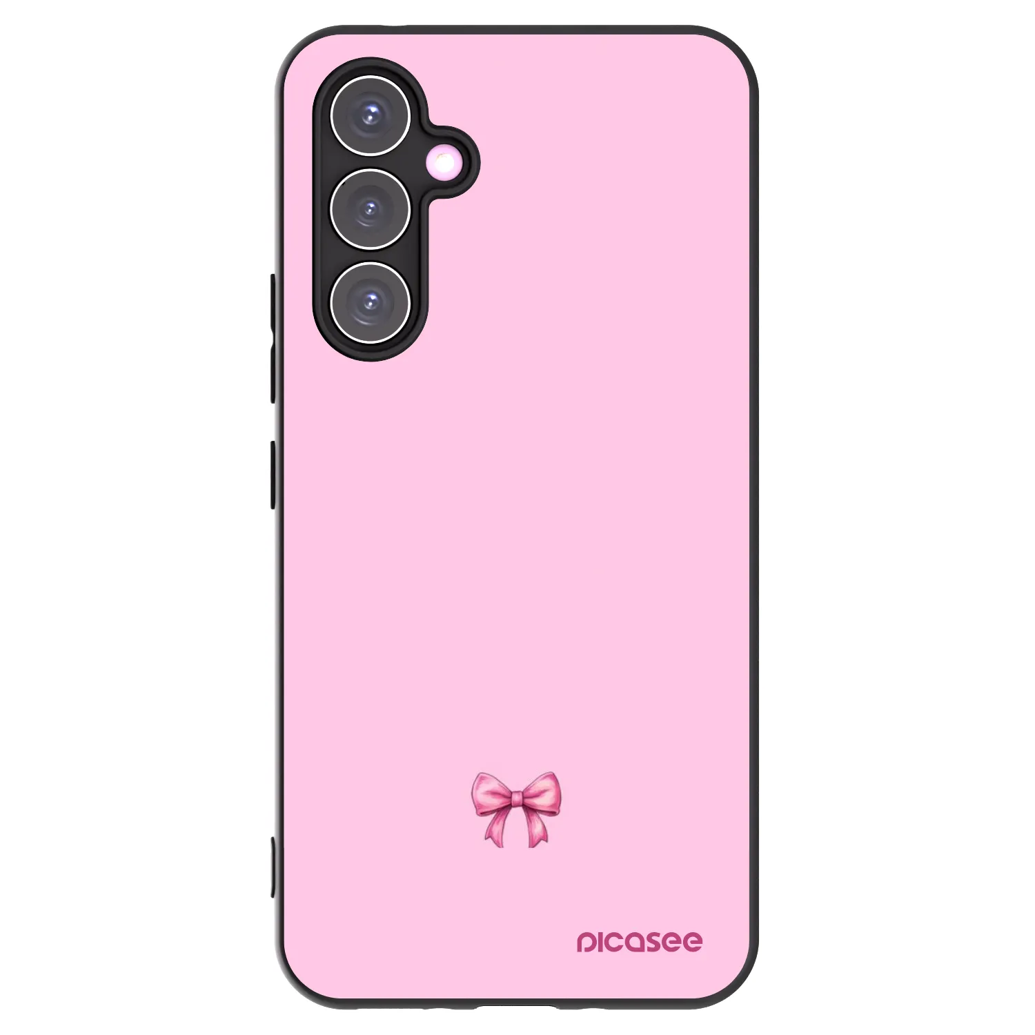 Picasee Samsung Galaxy A54 5G A546B Hülle - Schwarzes Silikon - Blush bow