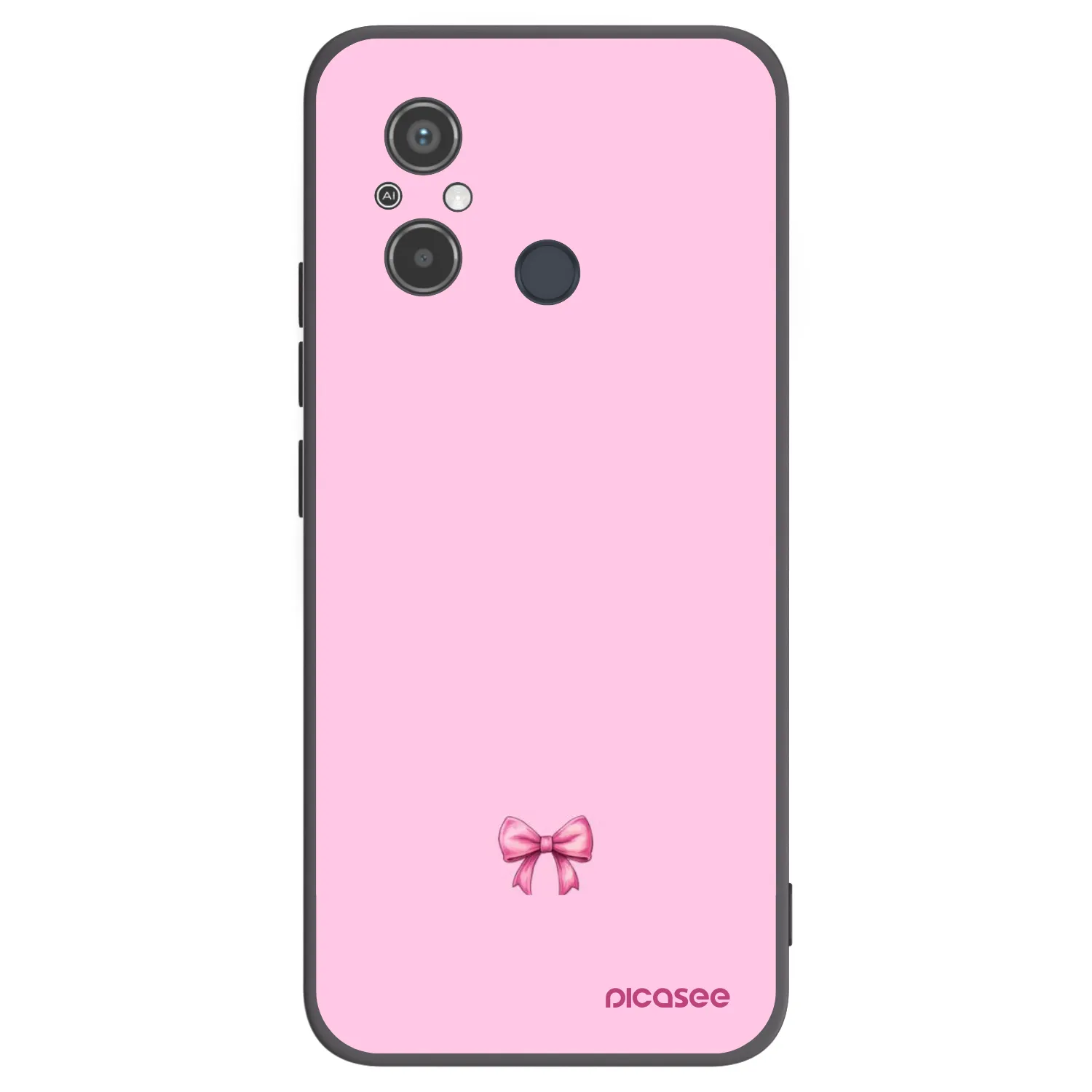 Picasee Xiaomi Redmi 12C Hülle - Schwarzes Silikon - Blush bow