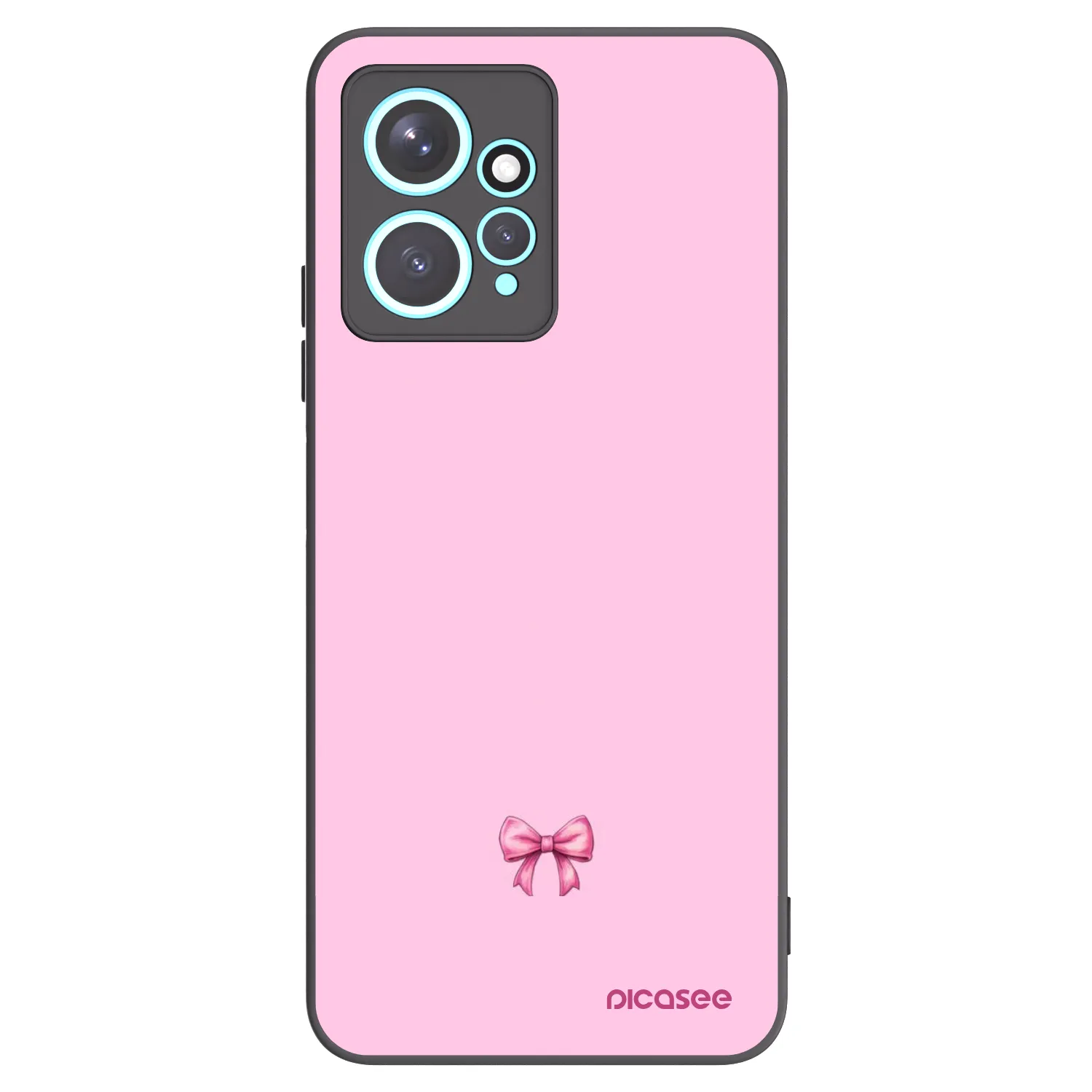 Picasee Xiaomi Redmi Note 12 4G Hülle - Schwarzes Silikon - Blush bow