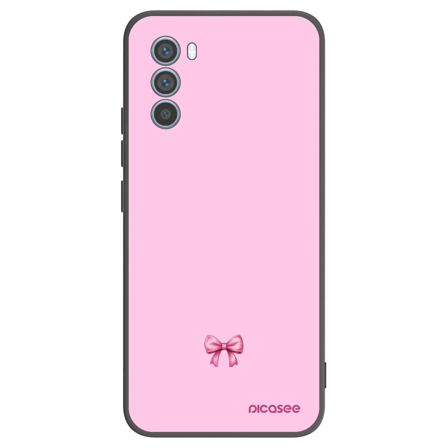 Picasee Motorola Moto G62 Hülle - Schwarzes Silikon - Blush bow