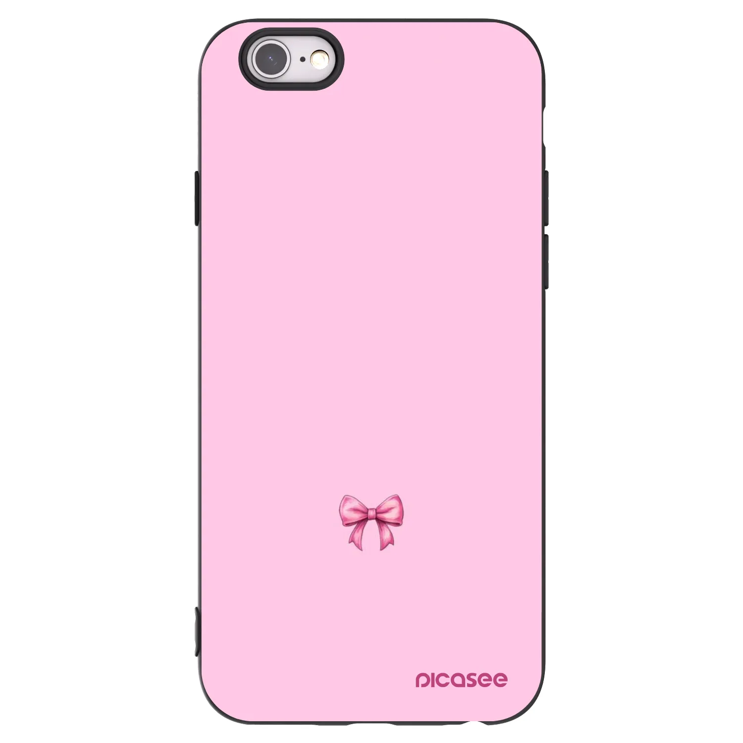 Picasee Apple iPhone 6/6S Hülle - Schwarzes Silikon - Blush bow