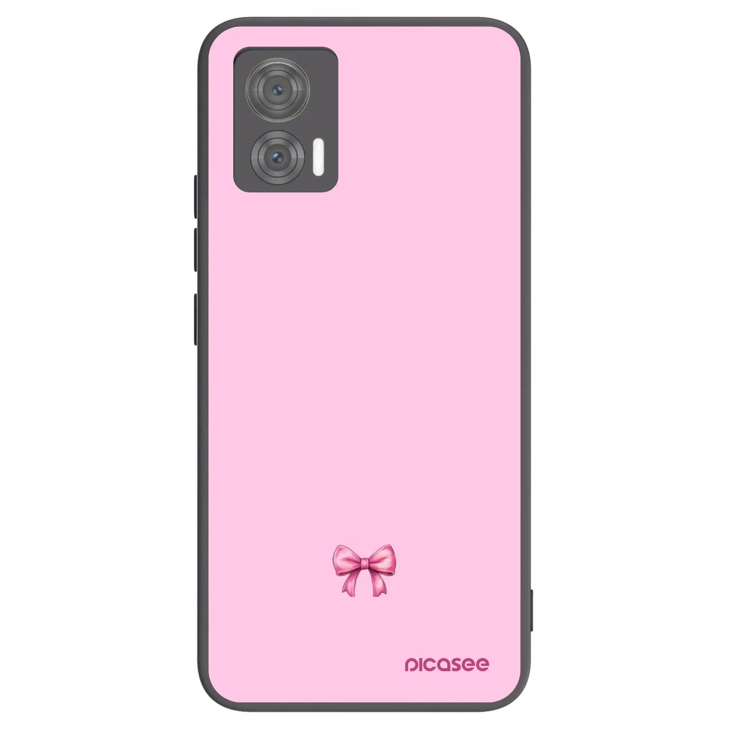 Picasee Motorola Edge 30 Neo Hülle - Schwarzes Silikon - Blush bow