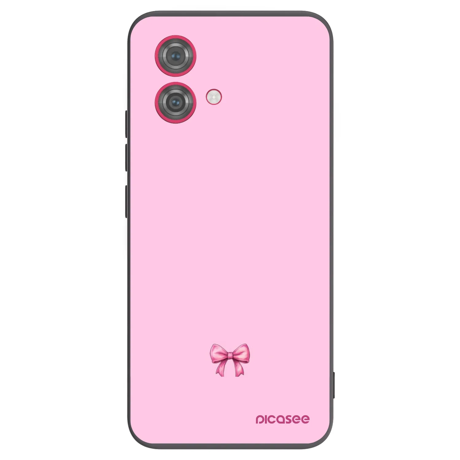 Picasee Motorola Moto G84 5G Hülle - Schwarzes Silikon - Blush bow