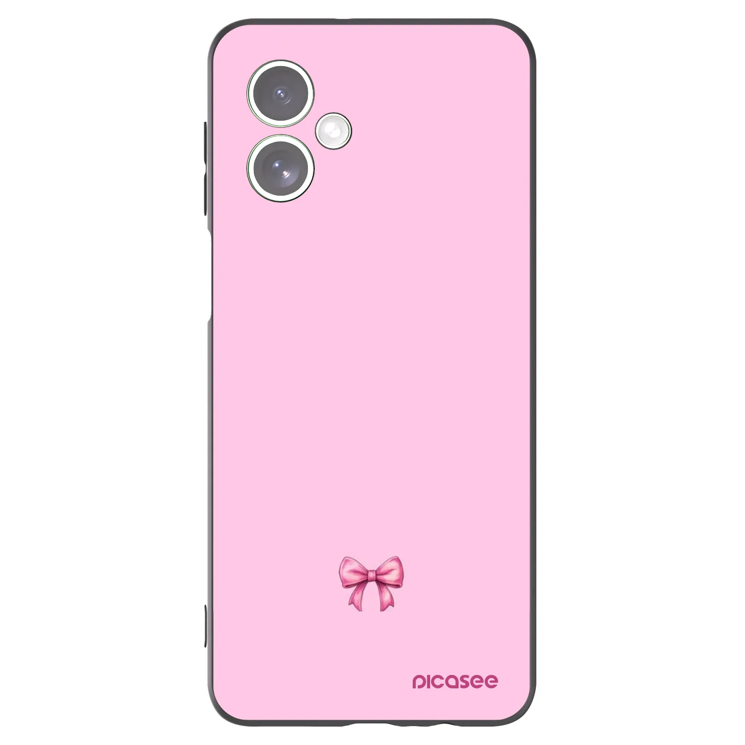 Picasee Motorola Moto G54 5G Hülle - Schwarzes Silikon - Blush bow