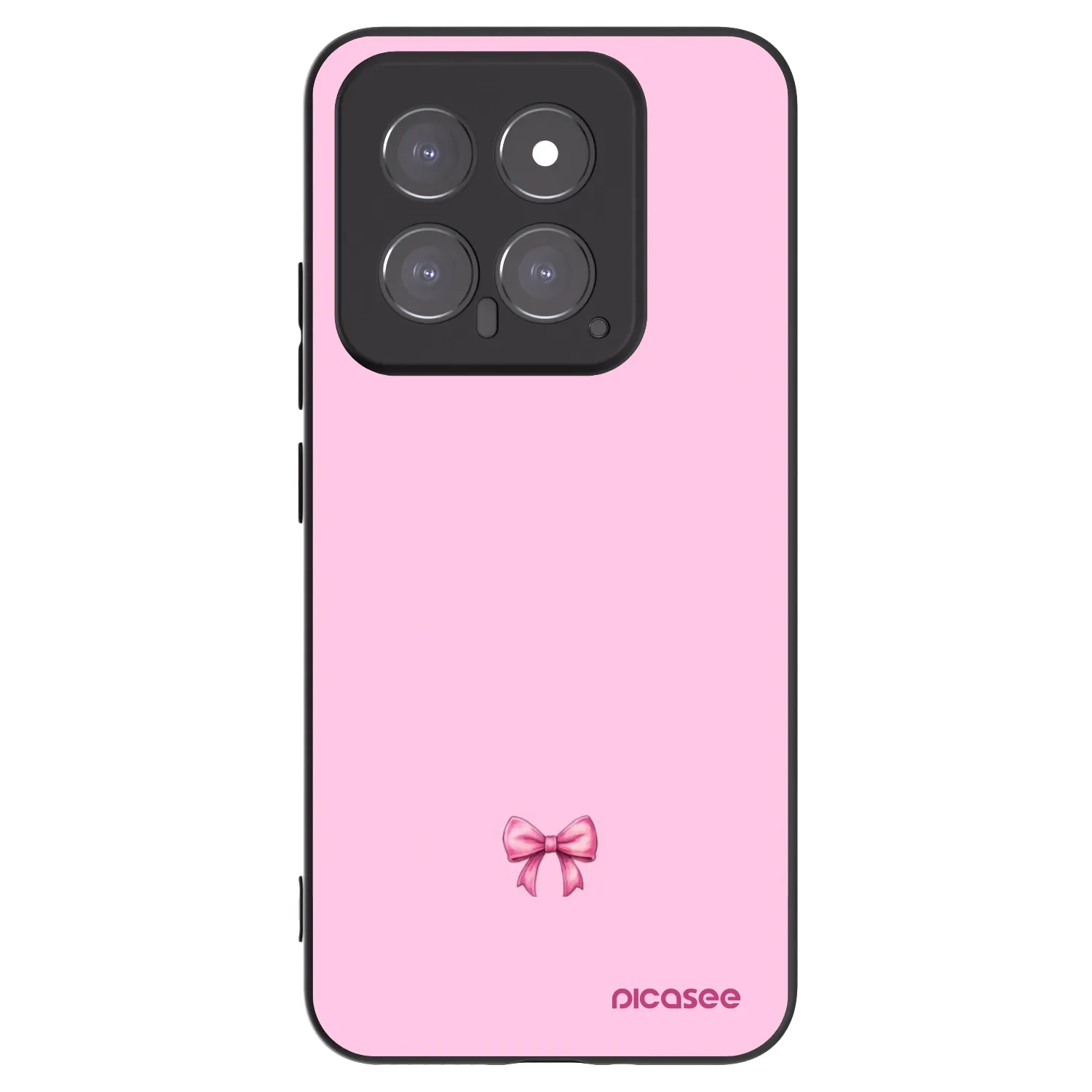 Picasee Xiaomi 14 Hülle - Schwarzes Silikon - Blush bow