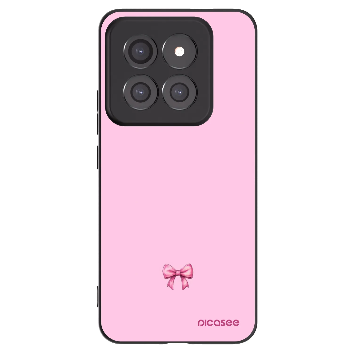 Picasee Xiaomi 14 Pro Hülle - Schwarzes Silikon - Blush bow