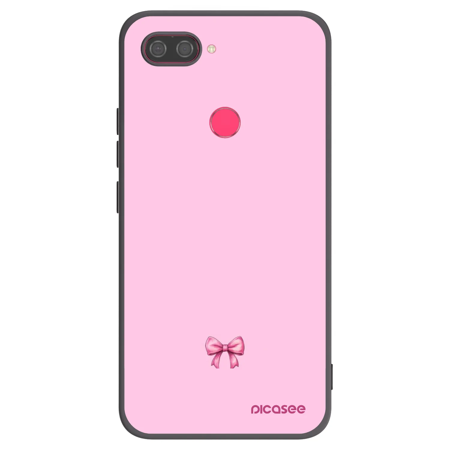 Picasee Xiaomi Mi 8 Lite Hülle - Schwarzes Silikon - Blush bow