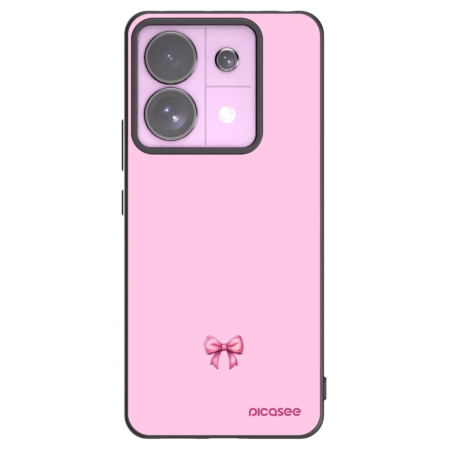Picasee Xiaomi Redmi Note 13 Pro 5G Hülle - Schwarzes Silikon - Blush bow