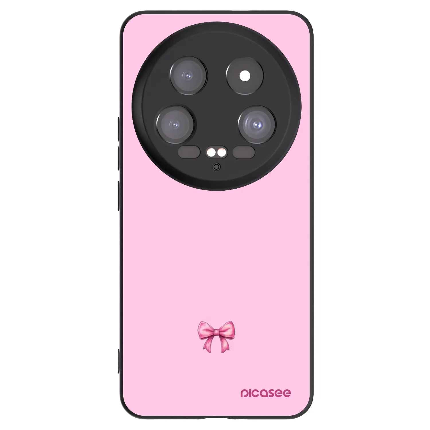 Picasee Xiaomi 14 Ultra Hülle - Schwarzes Silikon - Blush bow