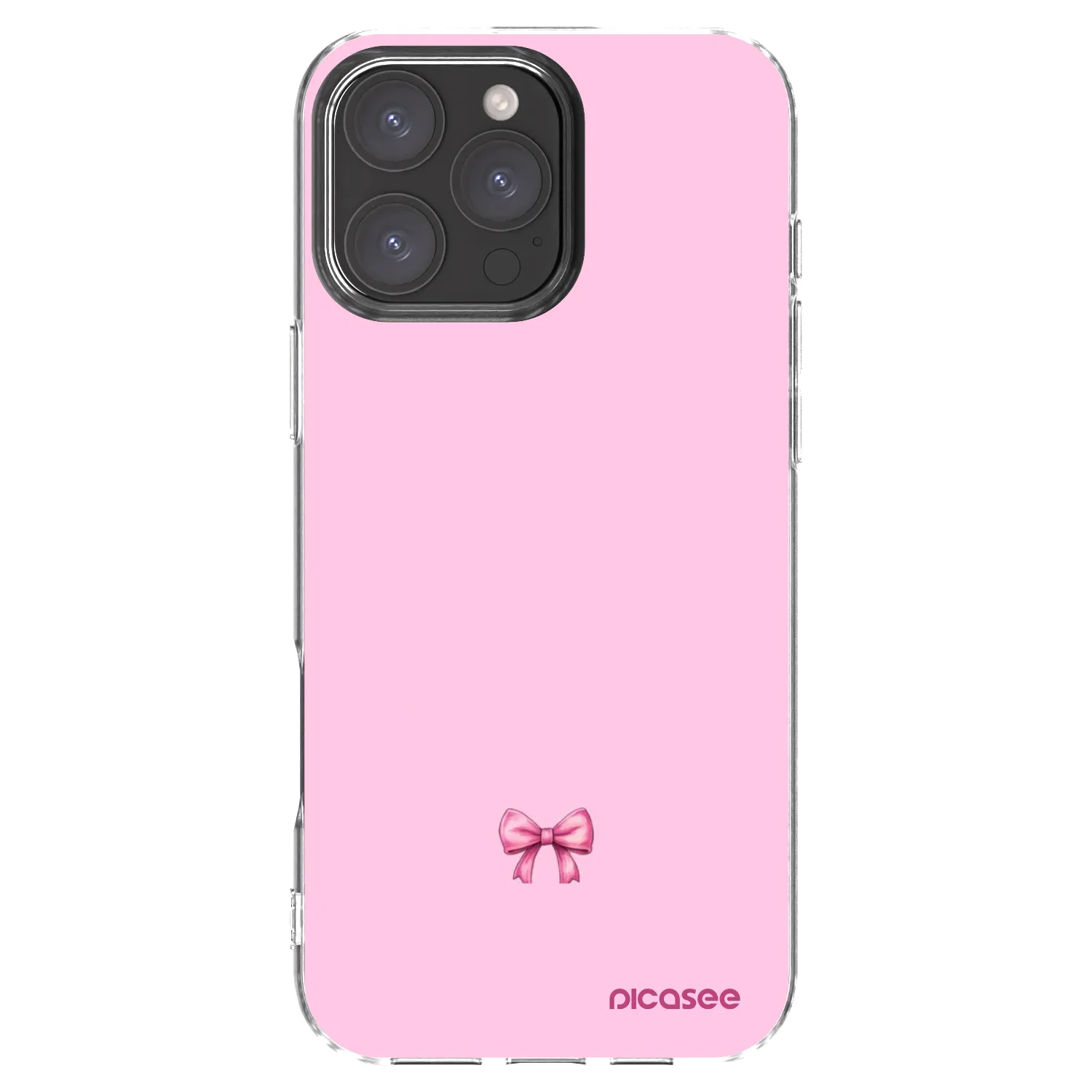 Picasee Apple iPhone 16 Pro Max Hülle - Transparentes Silikon - Blush bow