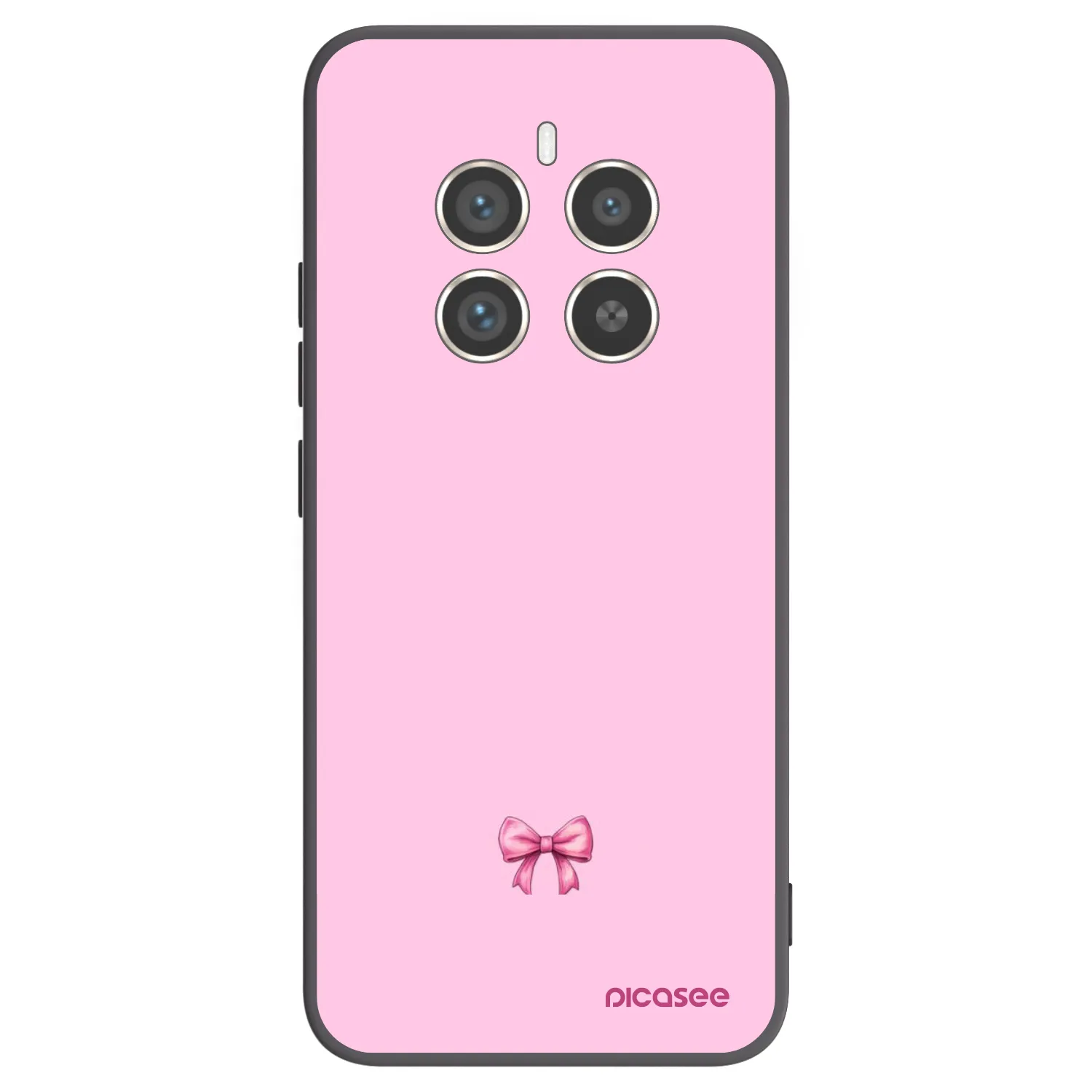 Picasee Realme 12 Pro 5G Hülle - Schwarzes Silikon - Blush bow