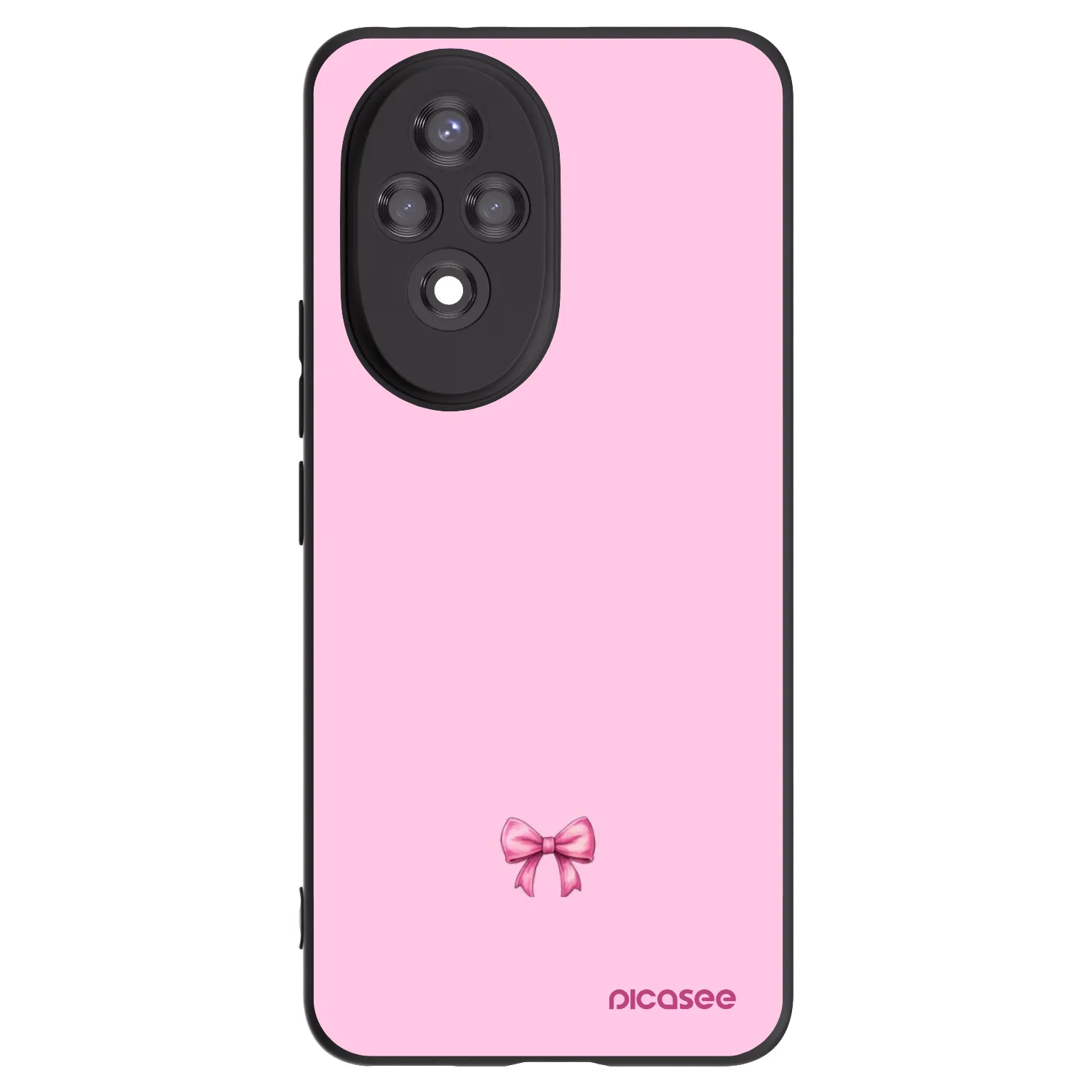 Picasee Honor 200 Pro 5G Hülle - Schwarzes Silikon - Blush bow