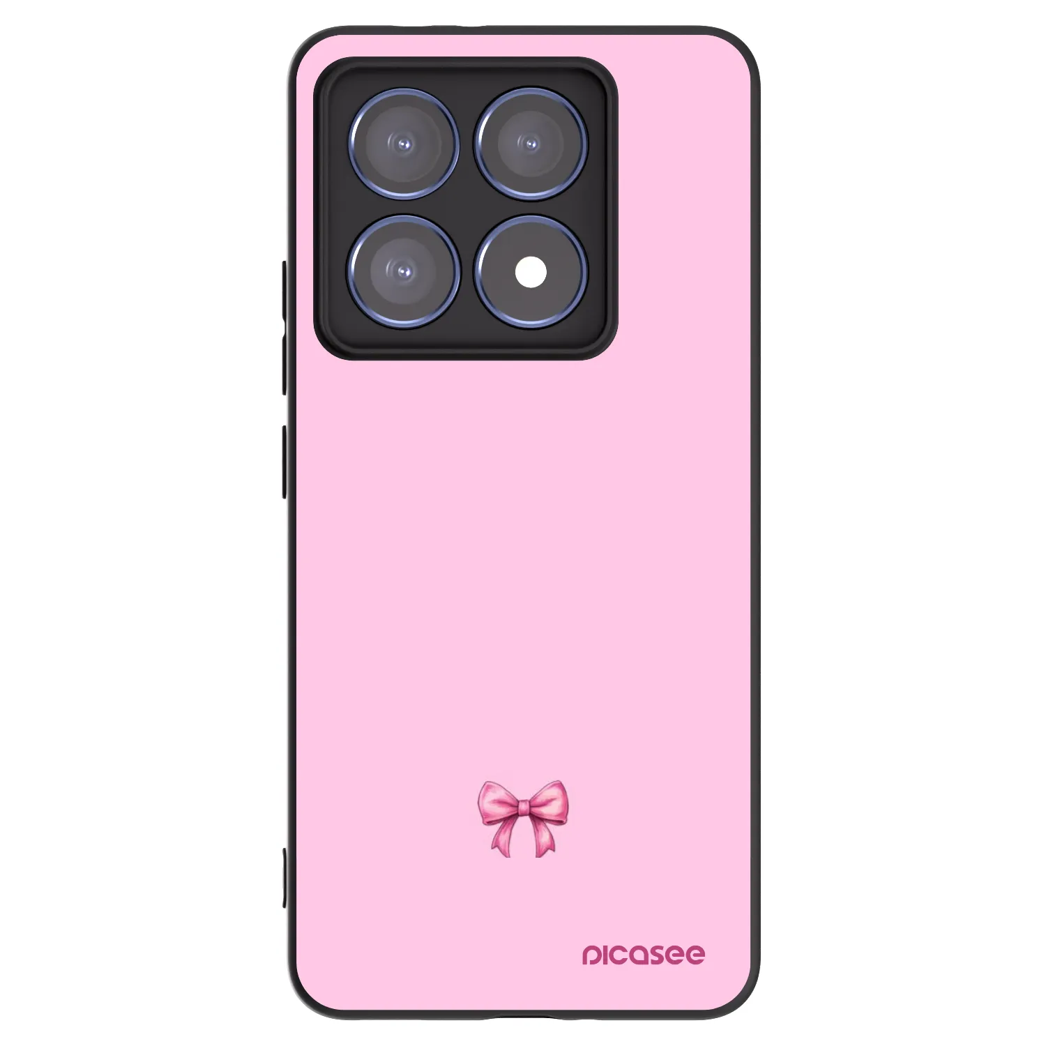 Picasee Xiaomi 14T Pro Hülle - Schwarzes Silikon - Blush bow