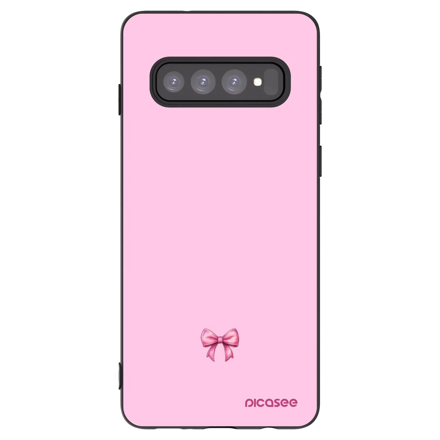 Picasee Samsung Galaxy S10 G973 Hülle - Schwarzes Silikon - Blush bow