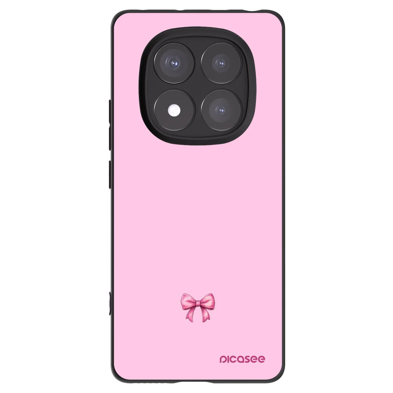 Picasee Xiaomi Redmi Note 14 Pro+ 5G Hülle - Schwarzes Silikon - Blush bow